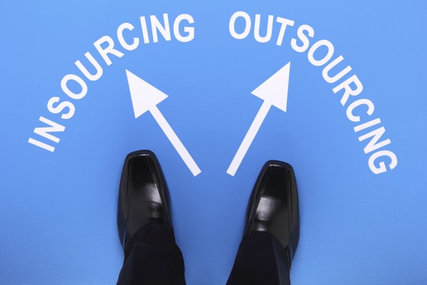 Outsourcing turns traditional business pyramid on its head
